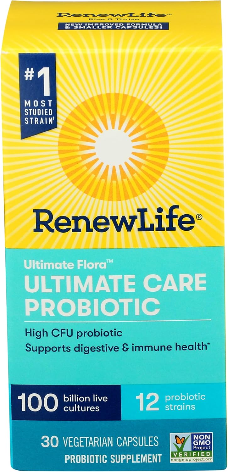 Renew Life, Ultimate Flora Care Probiotic 100 Billion, 30 Count