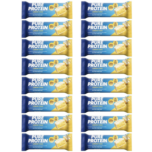 Pure Protein Bars, High Protein, Nutritious Snacks to Support Energy, Low Sugar, 1.75 oz 16 Count Lemon Cake