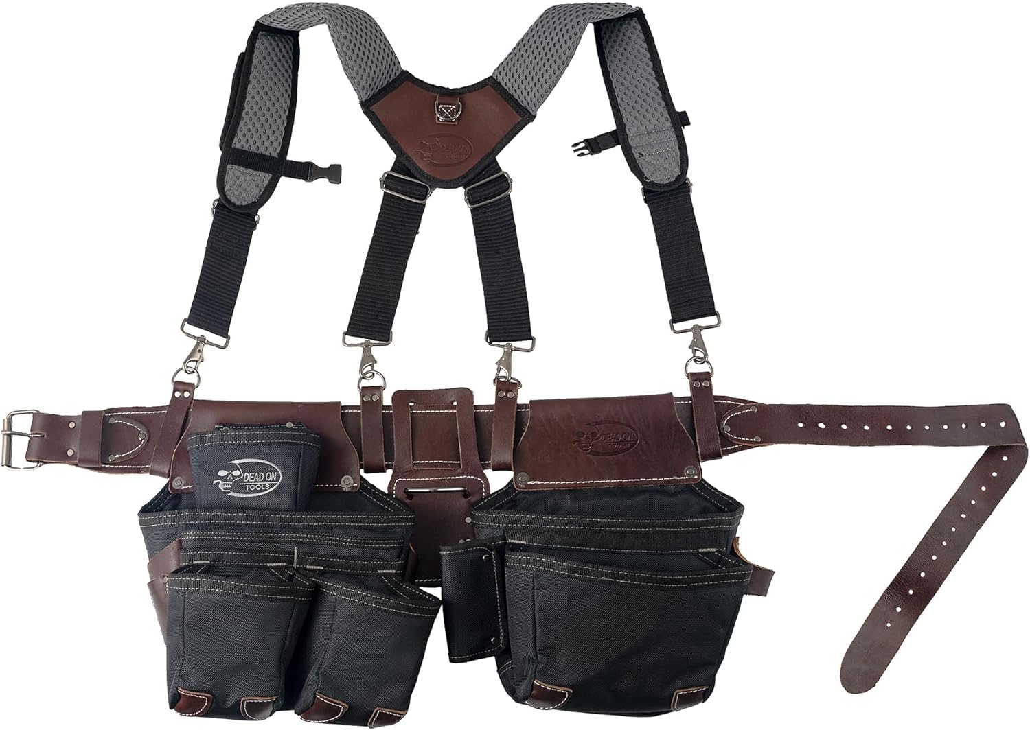 Dead On Tools DO-HSR Leather Hybrid Tool Belt with Suspender, Black
