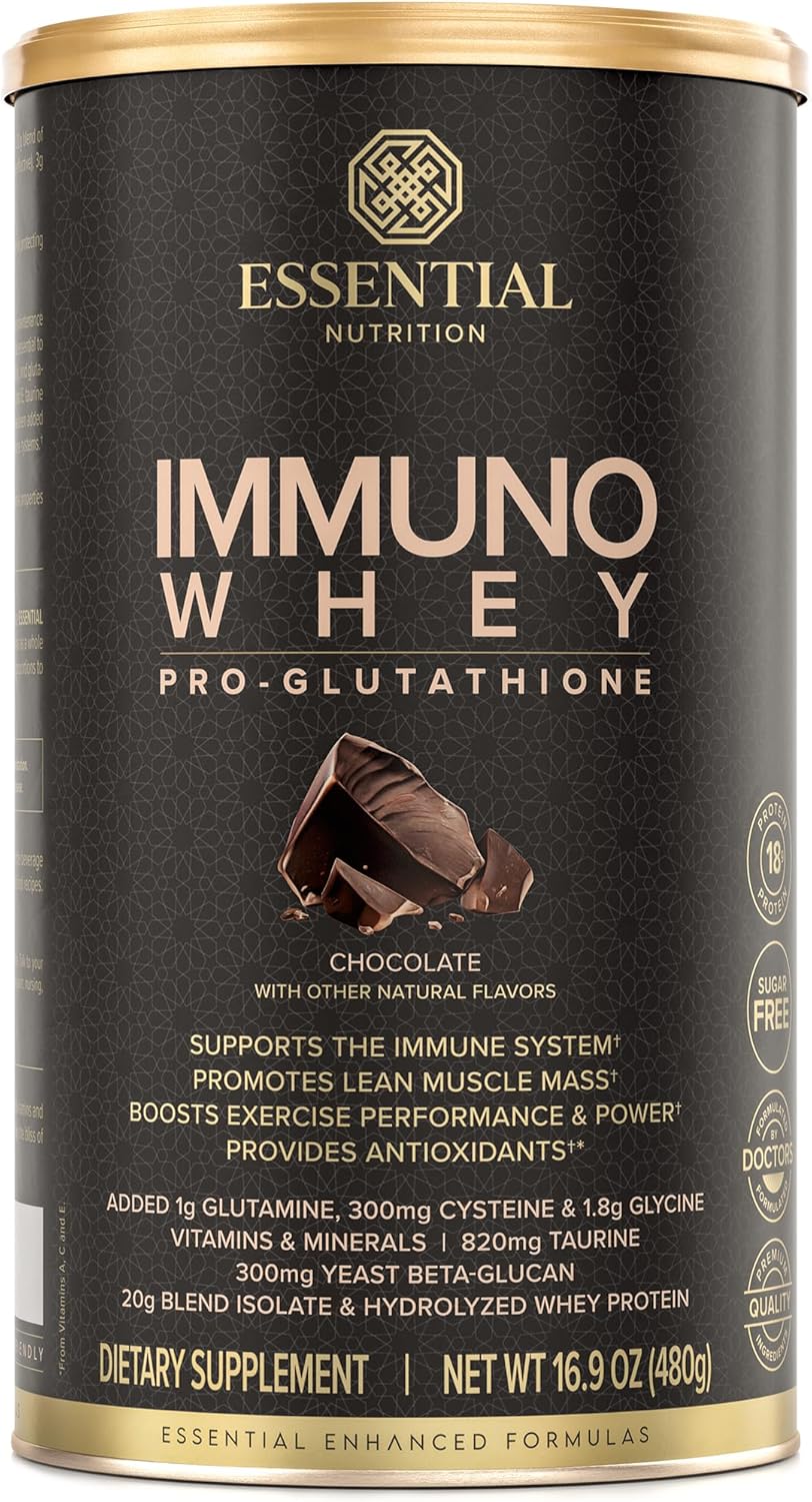 Immuno Whey - Isolate & Hydrolyzed Whey Protein Powder with Added Amino Acids to Support Glutathione Production - Beta Glucan - Chocolate - 16.9 oz (15 Servings)