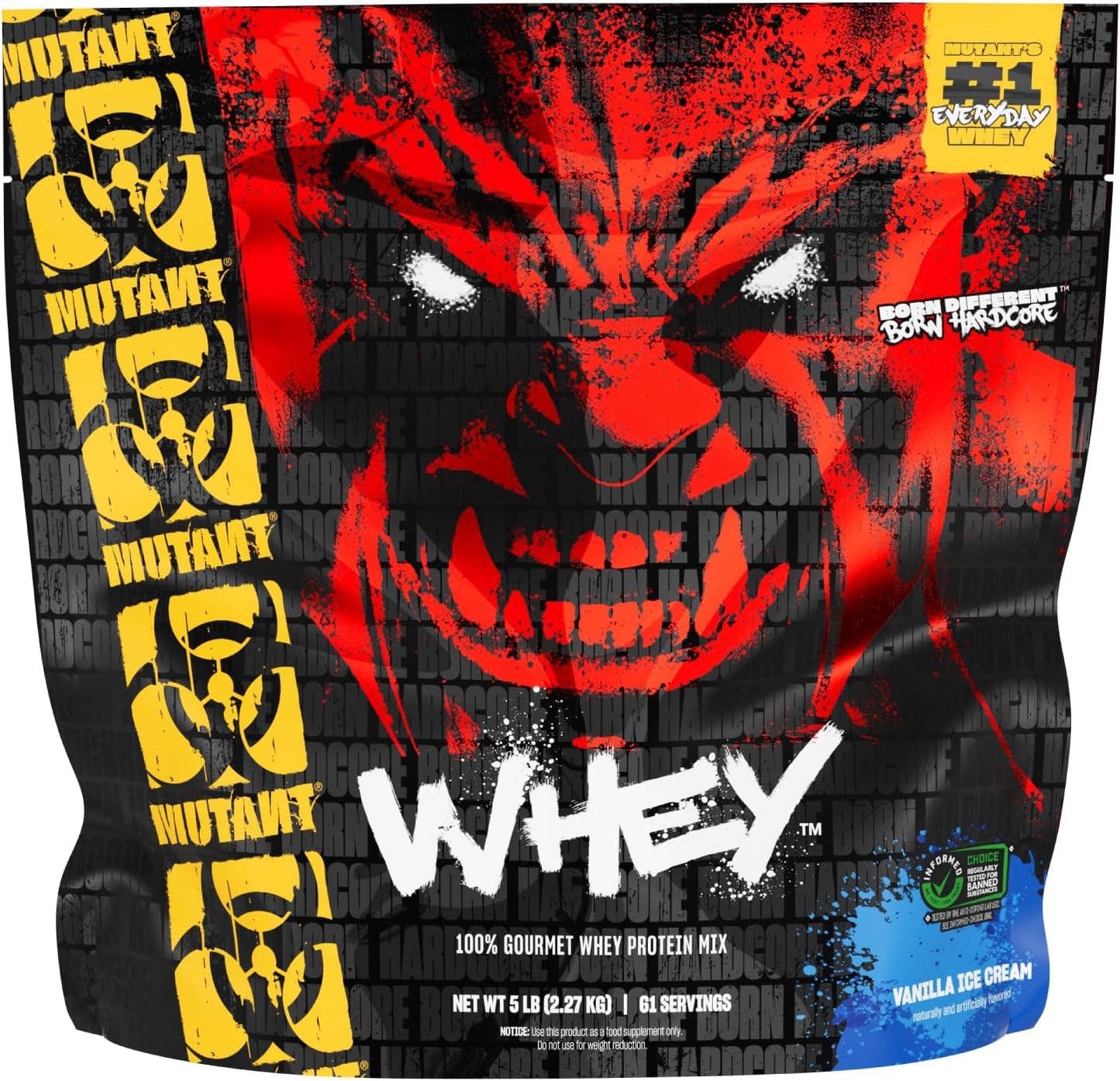 Mutant Whey \u2013 100% Whey Protein Powder Shake, Gourmet Taste, 22g of Protein, Fast Absorbing, Easy Digesting, 5lbs - Vanilla Ice Cream