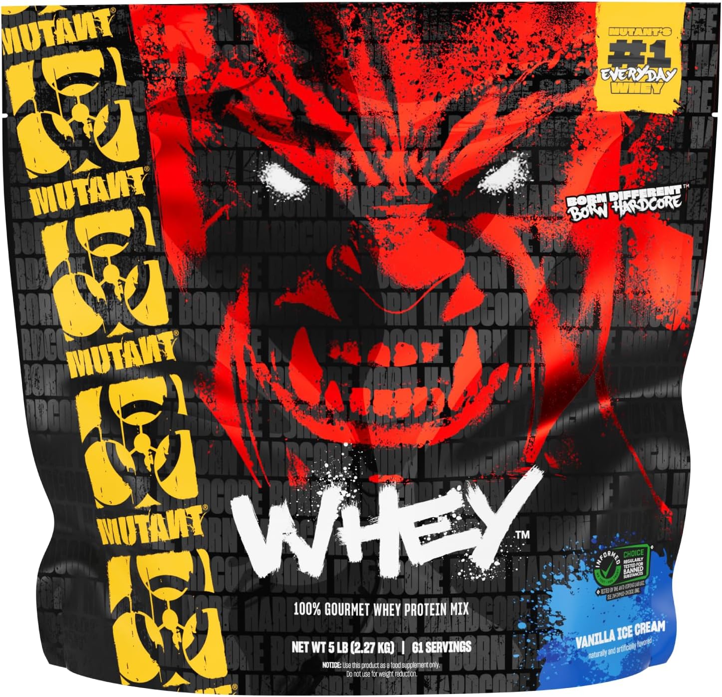 Mutant Whey \u2013 100% Whey Protein Powder Shake, Gourmet Taste, 22g of Protein, Fast Absorbing, Easy Digesting, 5lbs - Vanilla Ice Cream