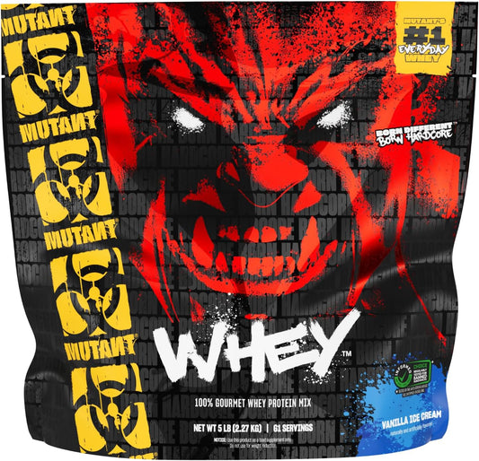Mutant Whey \u2013 100% Whey Protein Powder Shake, Gourmet Taste, 22g of Protein, Fast Absorbing, Easy Digesting, 5lbs - Vanilla Ice Cream