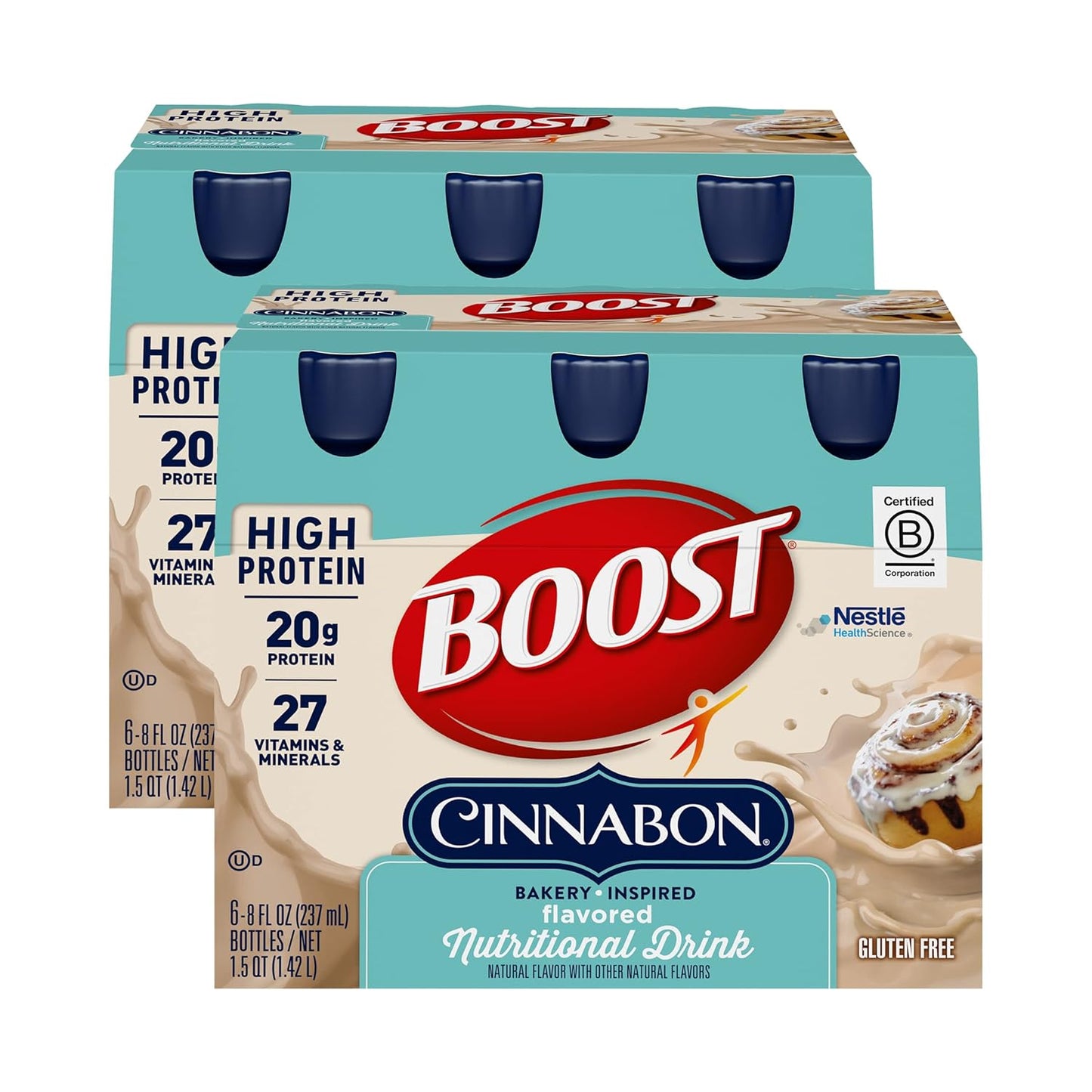 Boost High Protein Nutritional Drink (Cinnabon, 6 count (Pack of 2))