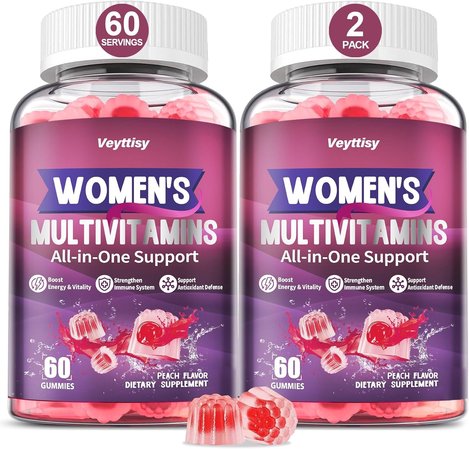 Methylated Multivitamin Gummy for Women - Womens Multivitamin Gummies with Vitamins A C D E, Methylated Folate, Biotin, B Complex, Iron, CoQ10, Inositol - Multi Vitamins for Energy, Beauty, Immune