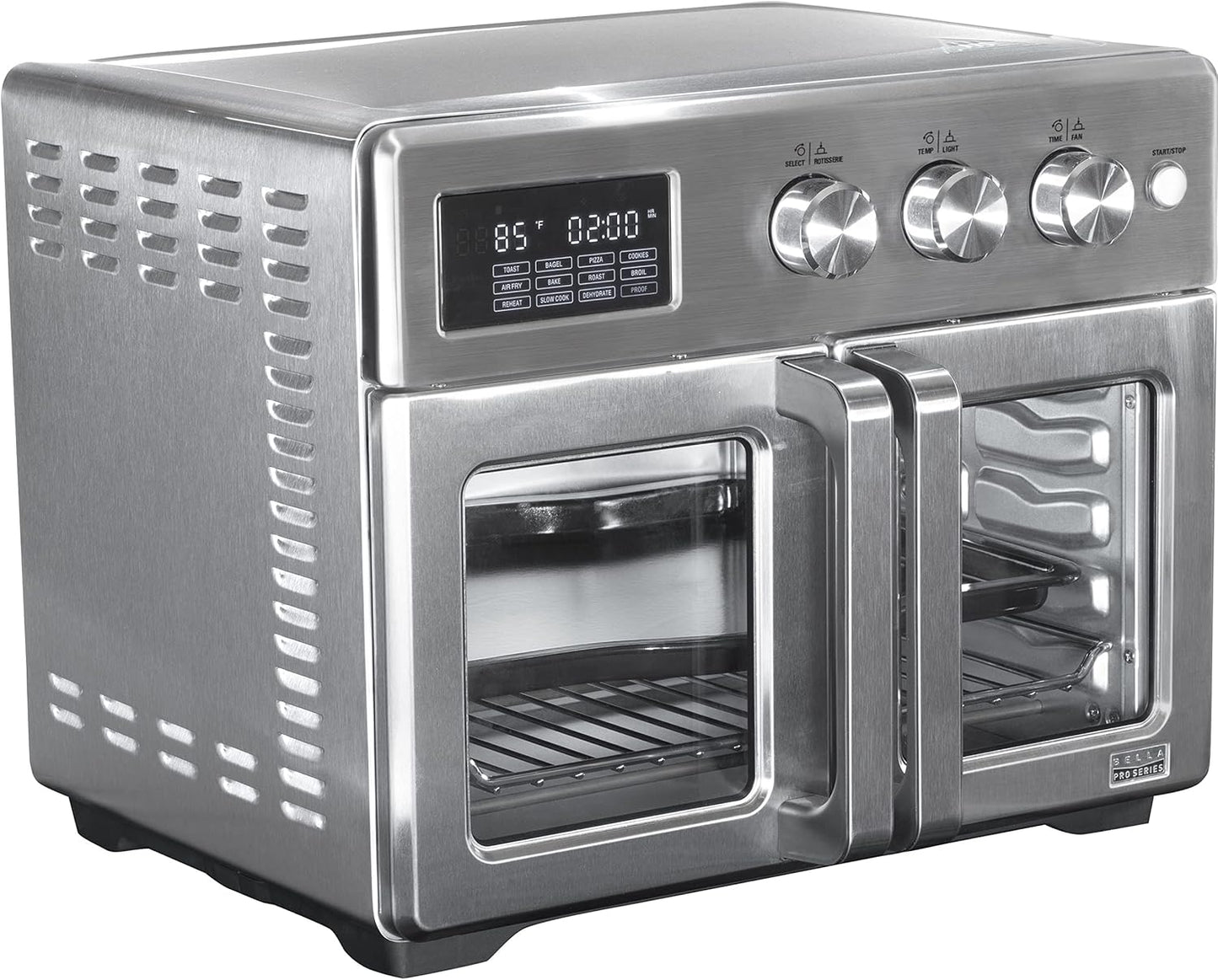 Extra Large 33 quart stain steel Air fryer and Toaster Oven for pizza, baking, broiling, roasting and dehydrating