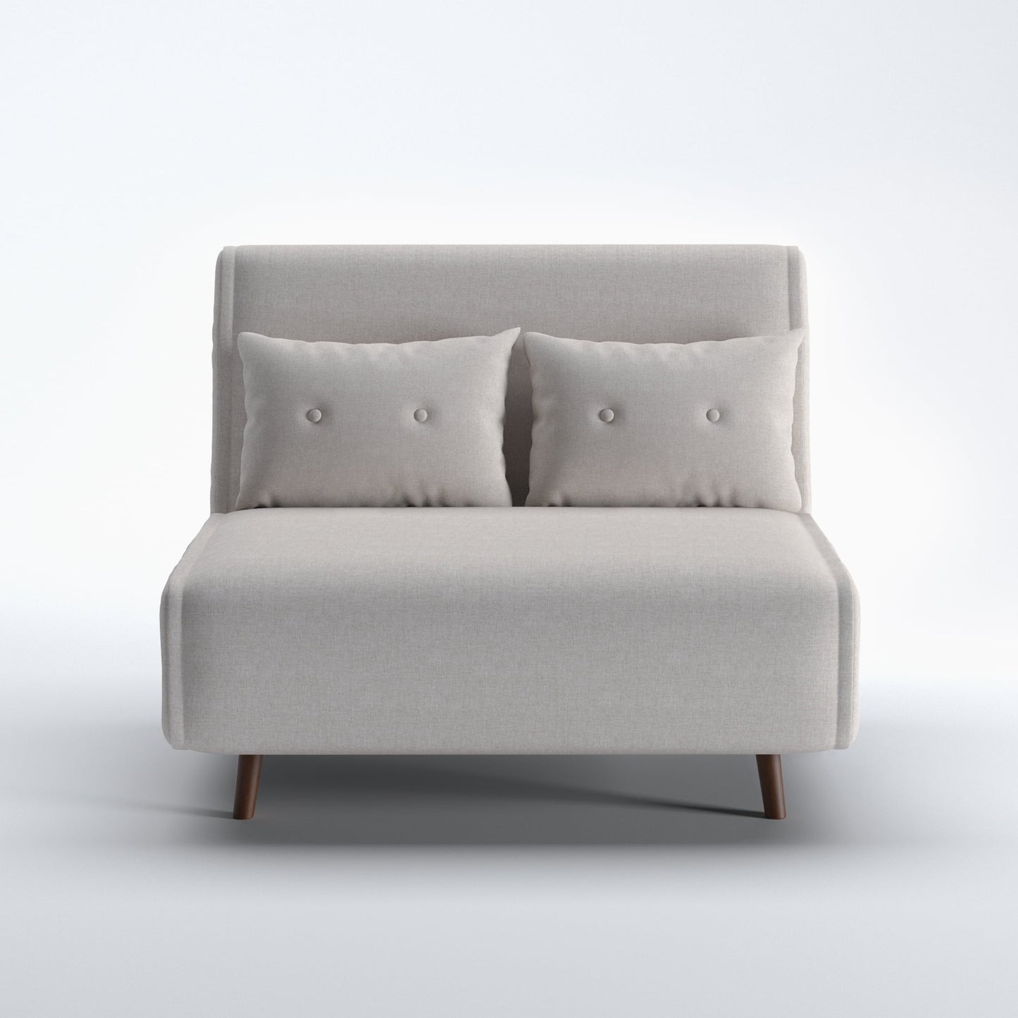 A&D Home Haru 40" Convertible Futon Chair, Linen Beige