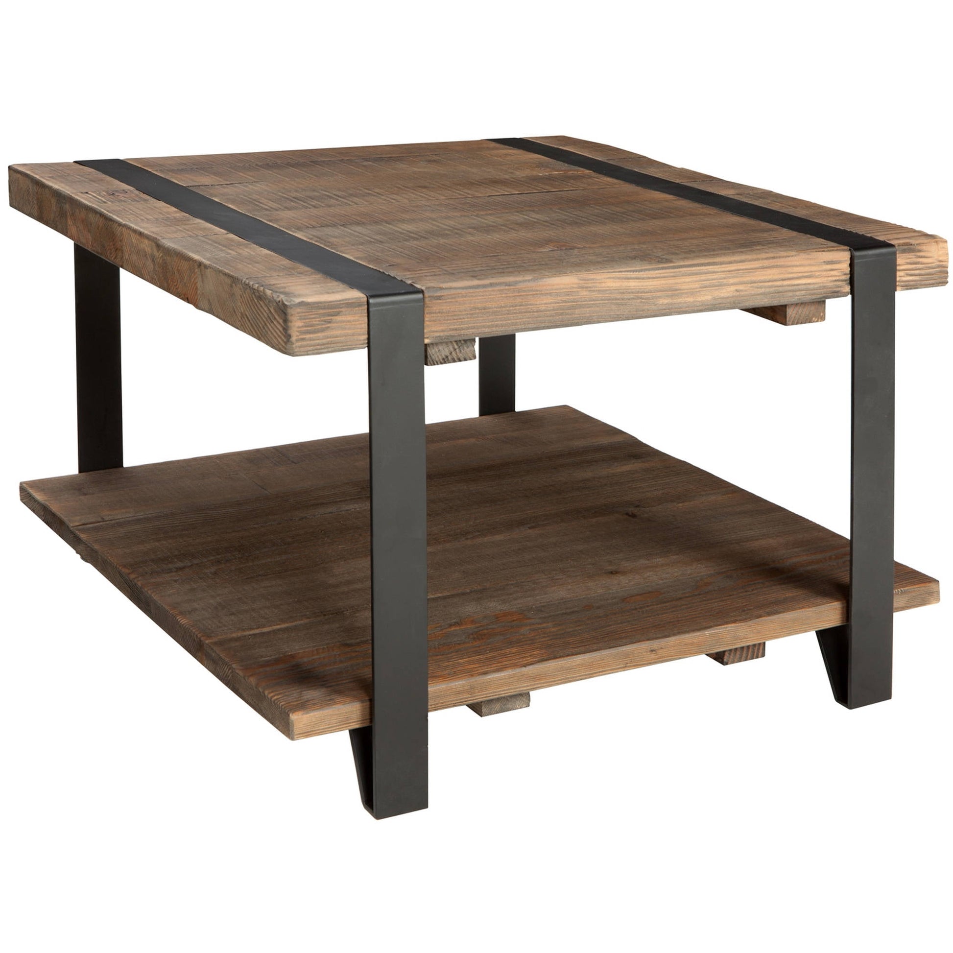 Alaterre Furniture Modesto Cube Coffee Table, Rustic Natural