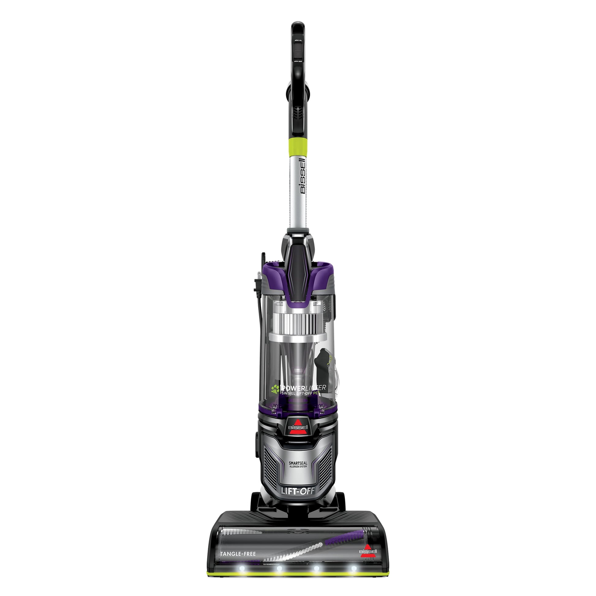 BISSELL Upright Vacuum, PowerLifter Swivel Lift-Off Pet, Pet Friendly, Powerful Suction, Tangle-Free Brush Roll, SMARTSEAL Allergen System, Hard Floor and Carpet, TurboBrush Pet Tool, 2920F, Grey