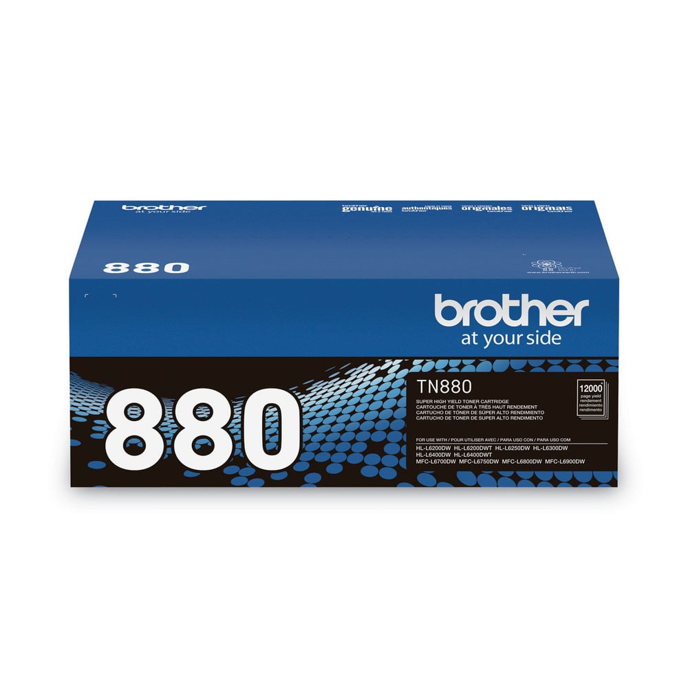 Brother Genuine Super High Yield Toner Cartridge, TN880, Replacement Black Toner, Page Yield Up To 12,000 Pages