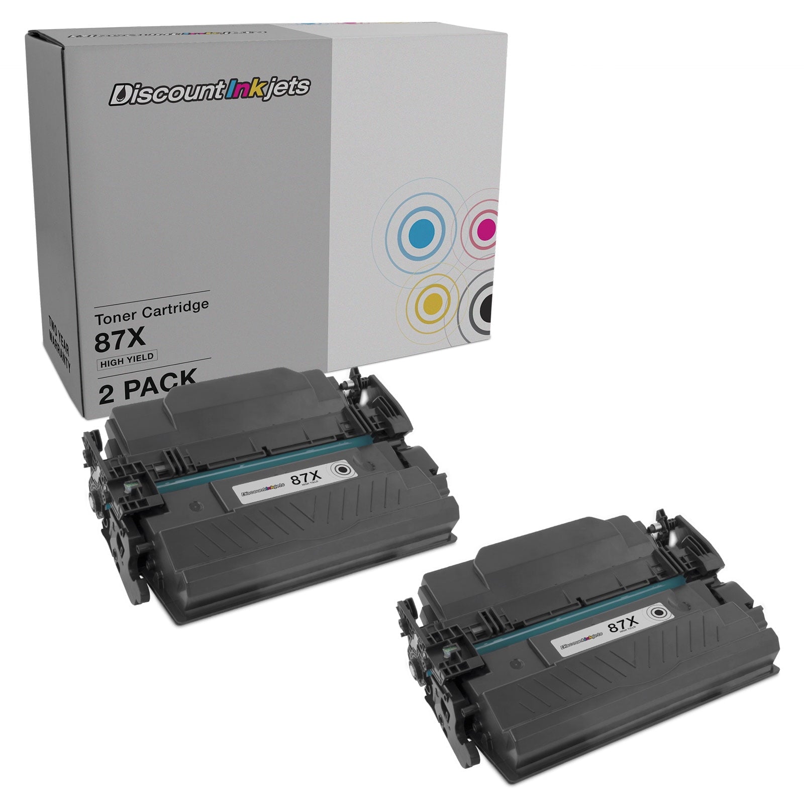 DI Compatible HP 87X CF287X High Yield Toner Cartridge (Black 2-Pack) Compatible with M506n, M506dn, M527dn, MFPM527c, M506dh, M501n, M501dn, Flow MFPM527z