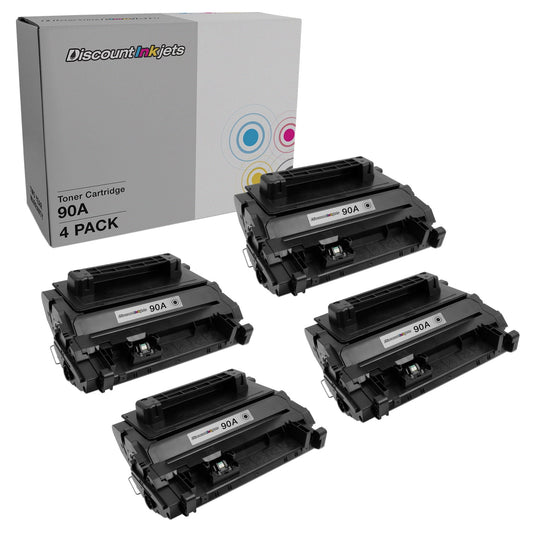 DI Compatible Toner Cartridge Replacements for 90A (4 Pack - Black) Compatible with HP Enterprise 600 M601dn, 600 M602dn, 600 M602n, 600 M603dn, 600 M603n, 600 M603xh, M4555f, M4555h