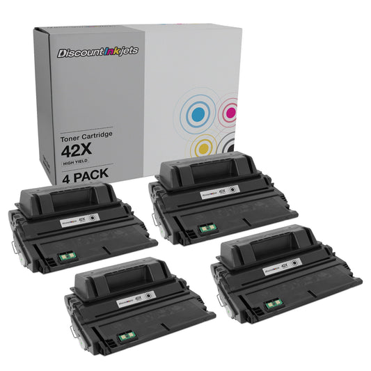 DI Compatible Toner Cartridge Replacements for HP 42X Q5942X HY (Black 4pk) Compatible with LaserJet 4240, 4240n, 4250dtn, 4250n, 4250tn, 4350, 4350dtn, 4350n