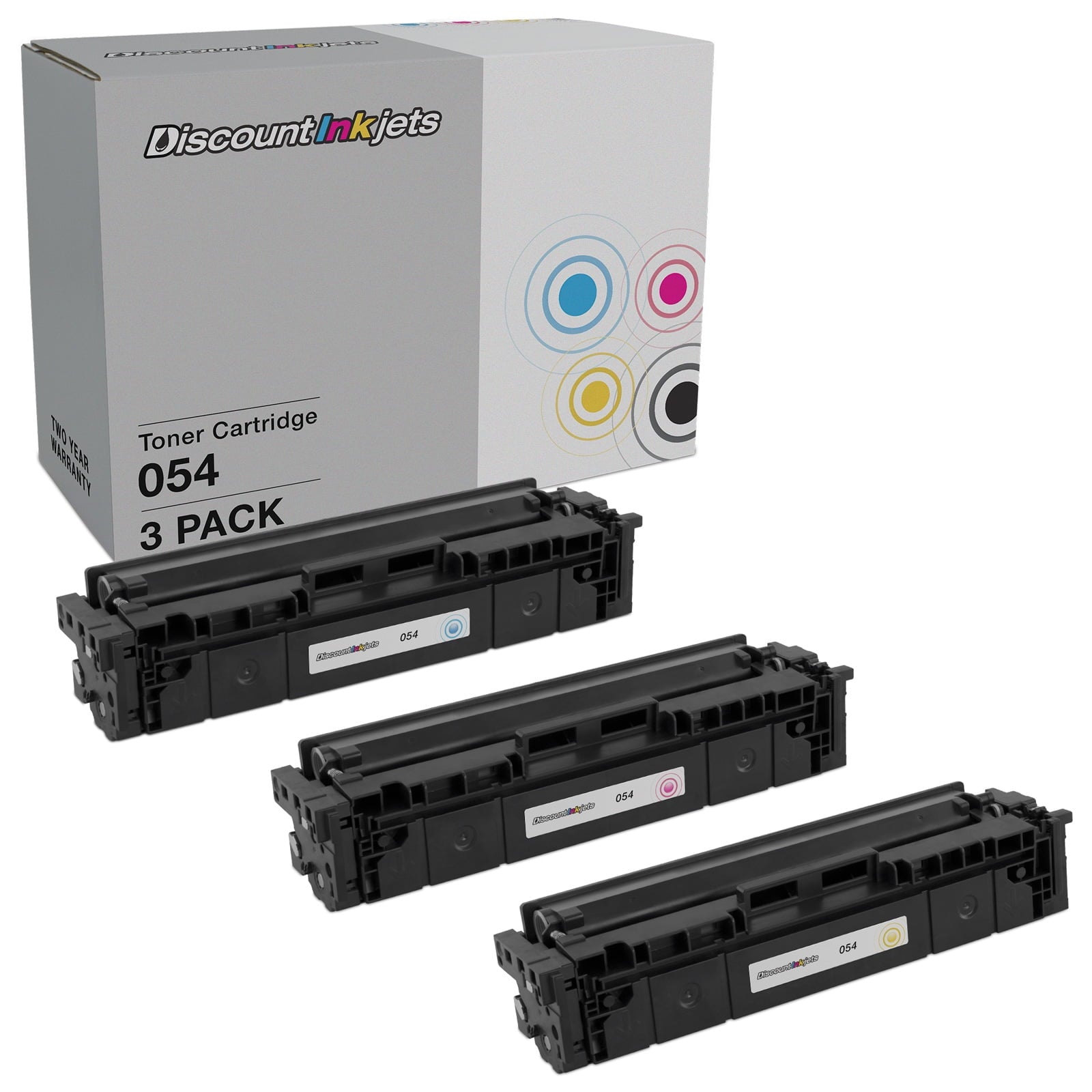 DI Toner Cartridge Replacements for Canon 054 (Cyan, Magenta, Yellow, 3pk) Compatible with imageCLASS MF642Cdw