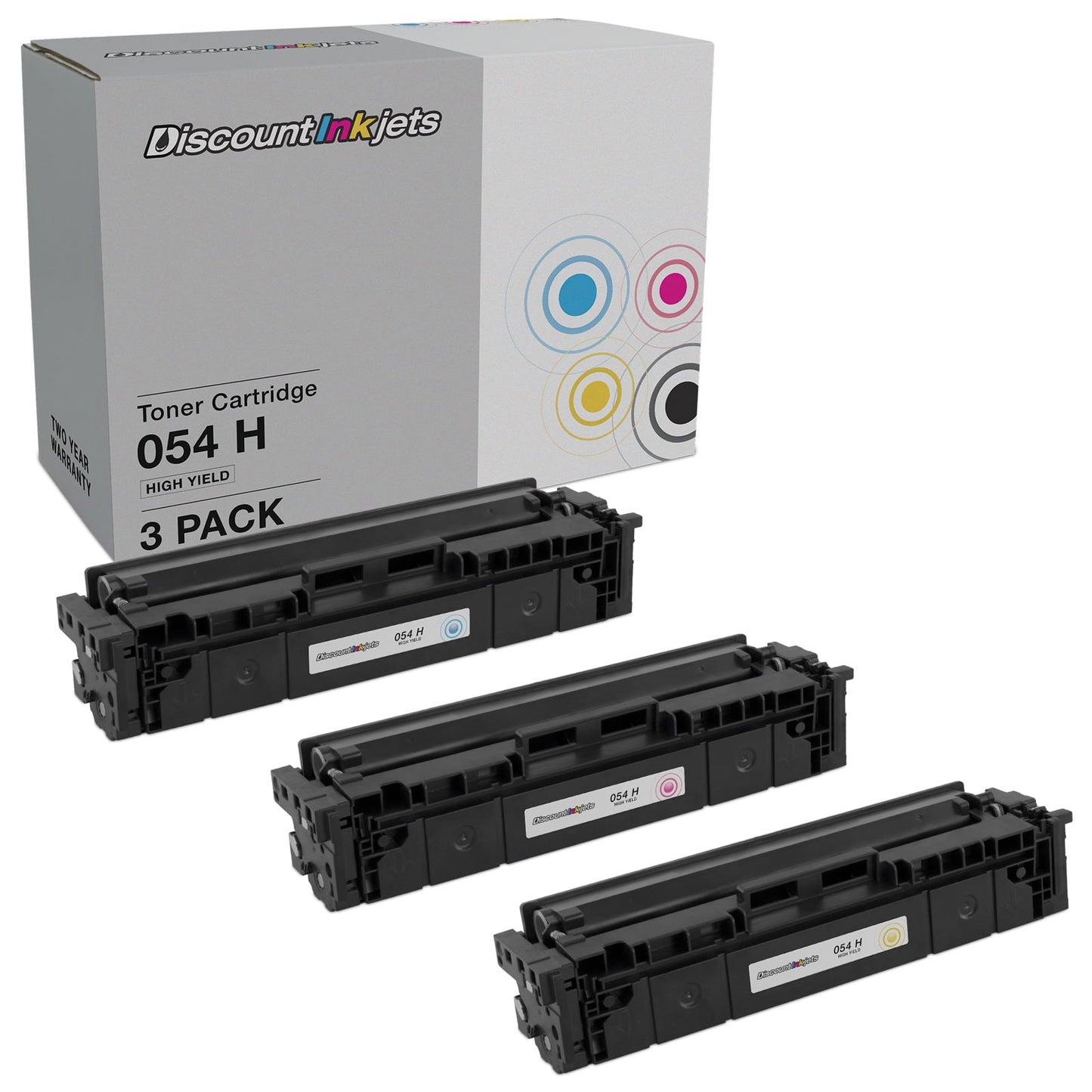DI Toner Cartridge Replacements for Canon 054H (Cyan, Magenta, Yellow, 3pk) Compatible with imageCLASS MF642Cdw
