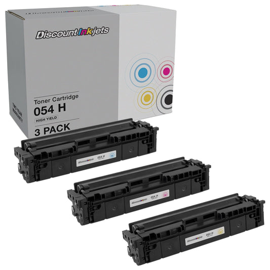 DI Toner Cartridge Replacements for Canon 054H (Cyan, Magenta, Yellow, 3pk) Compatible with imageCLASS MF642Cdw