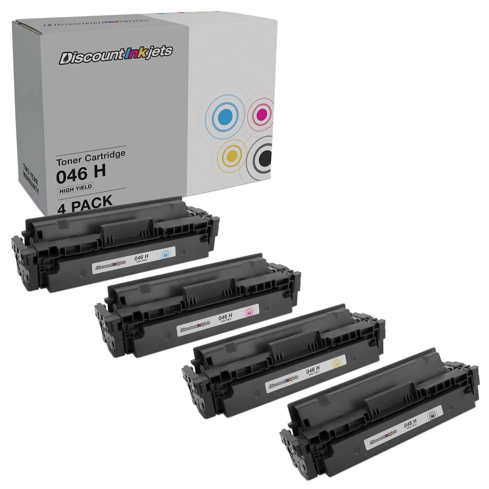 DI Toner Cartridges for Canon 046H (Black, Cyan, Magenta, Yellow, 4pk) Compatible with ImageCLASS LBP654Cdw, LBP654Cfw, MF731Cdw, MF733Cdw, MF735Cdw