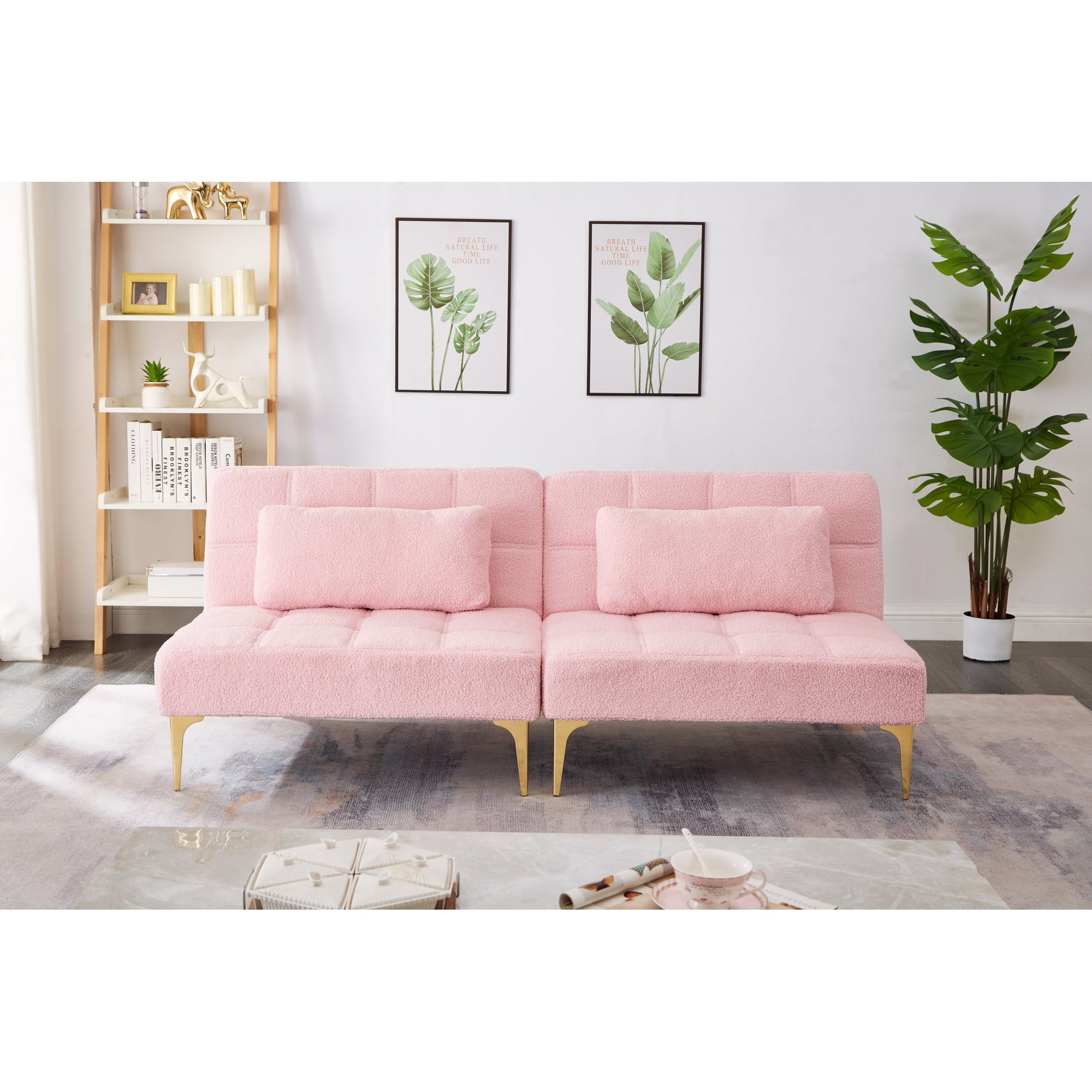 Futon Sofa Couch Modern Convertible sofa bed Sleeper for Living Room