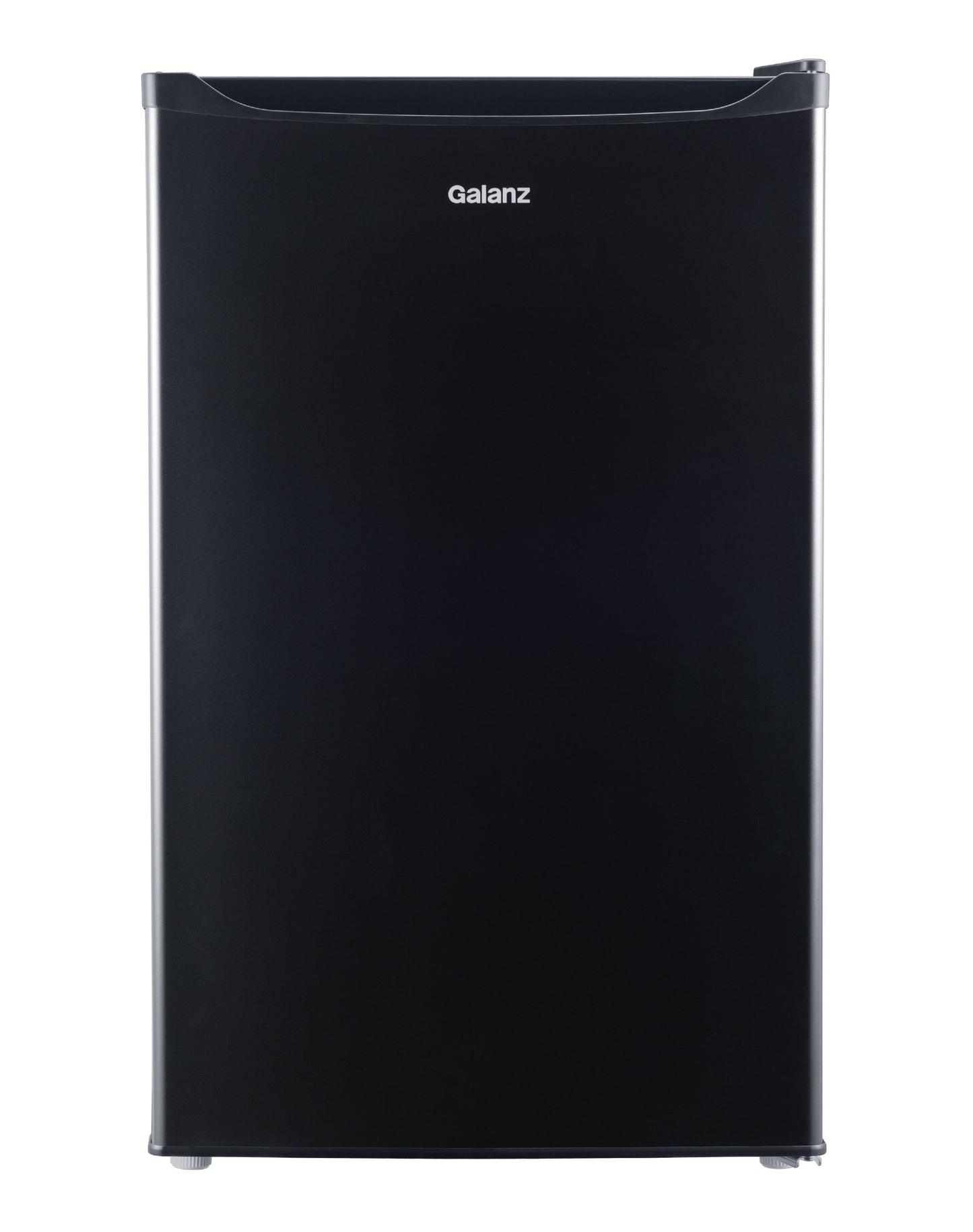 Galanz 4.3 Cu ft Single Door Mini Fridge, Black Estar, New, Width 19.92"