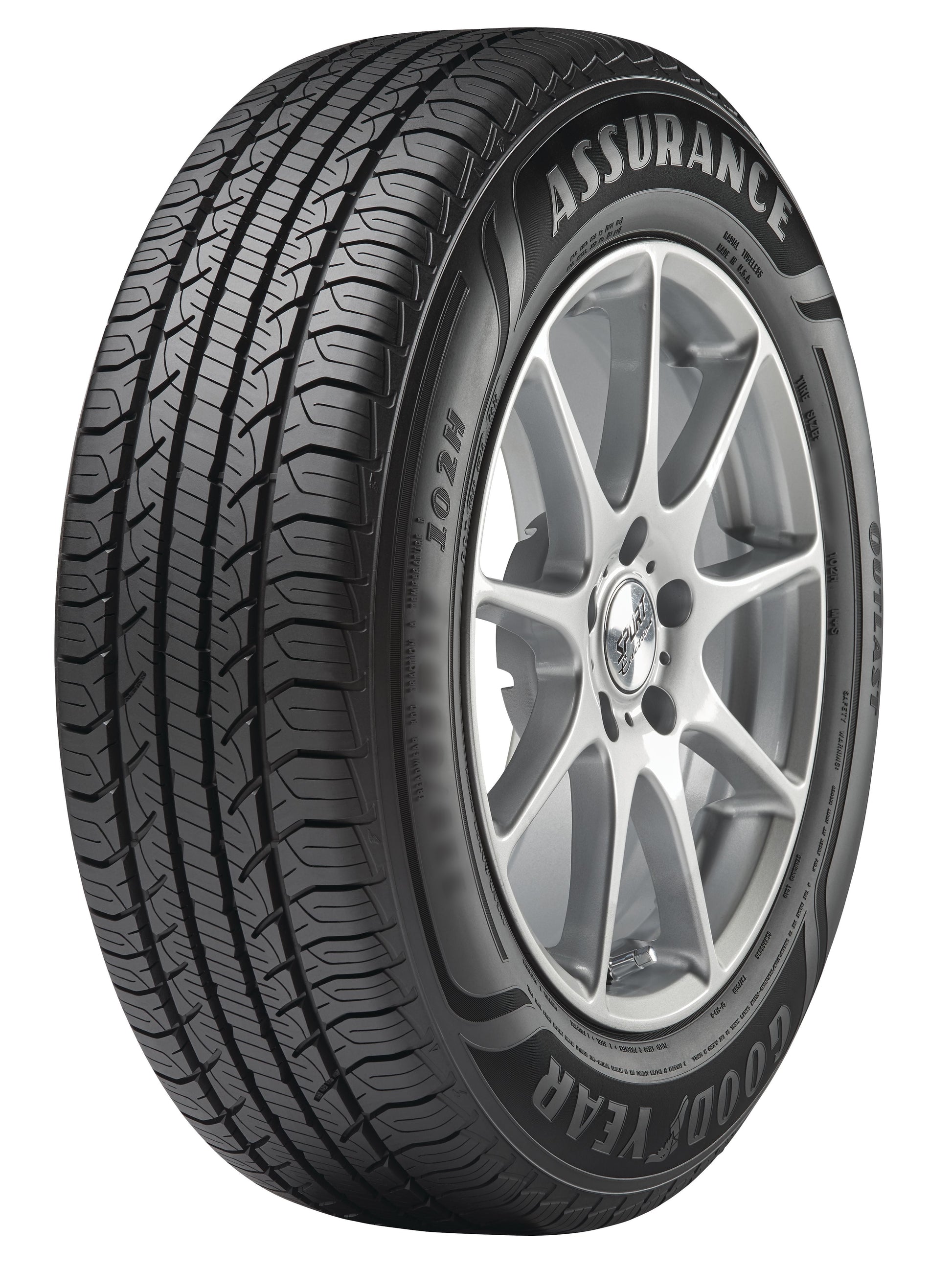 Goodyear Assurance Outlast 225/60R17 99H All-Season Tire Fits: 2018-23 Subaru Crosstrek Convenience, 2019-21 Subaru Forester Convenience