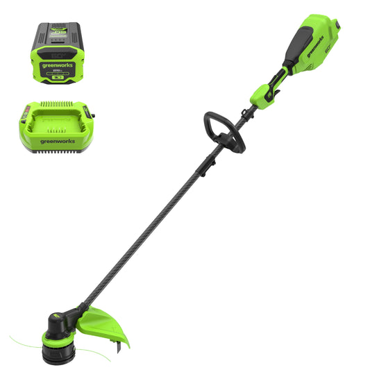 Greenworks 60V 16" Carbon Fiber Shaft String Trimmer with (1) 2.5 Ah Battery & 3A Charger 2136502