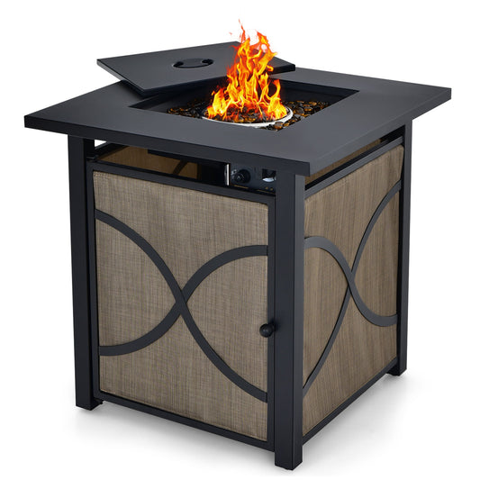 Gymax 25'' Gas Fire Pit Table 40,000 BTU Propane Fire Pit Table w/ CSA Certification