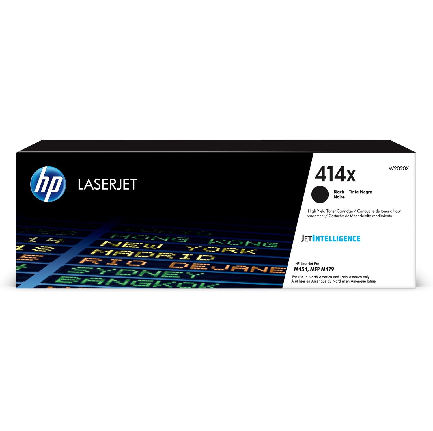 HP 414X High Yield Black Original LaserJet Toner Cartridge, ~7,500 pages, W2020X
