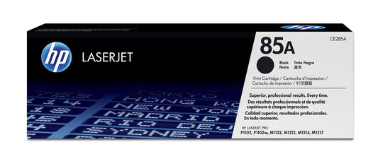 HP 85A Black Original LaserJet Toner Cartridge, ~1,600 pages, CE285A