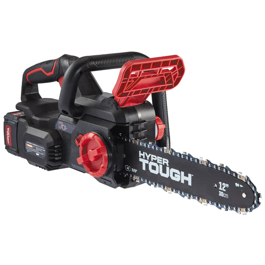 Hyper Tough 20V 4.0Ah Battery Powered 12in Brushless Chainsaw,  HT22-401-03-03