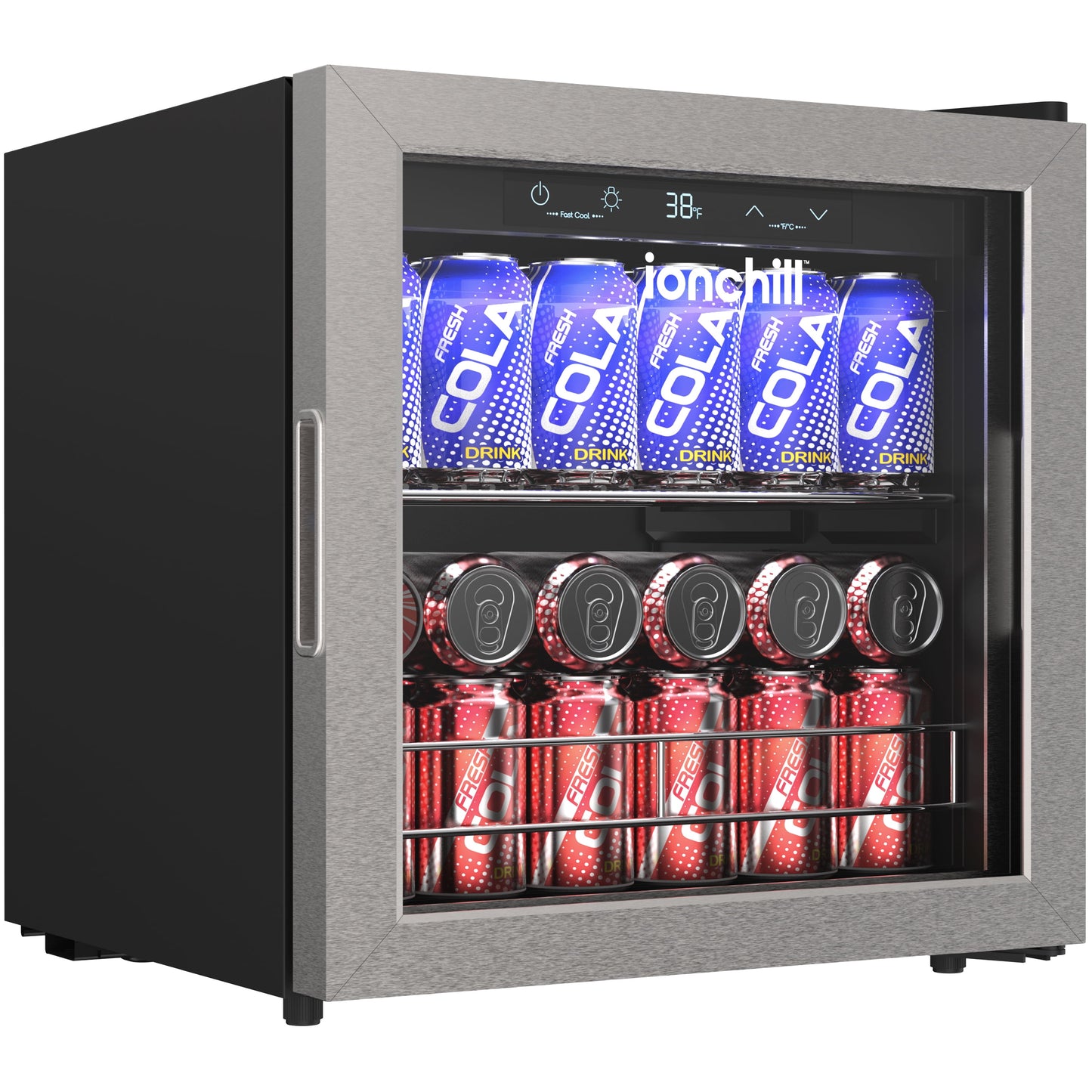 Ionchill 48-Can Mini Fridge, Compact Beverage Refrigerator with Smart Temperature Control & Standard Door, 1.4 Cu. ft., 17.3 in., New