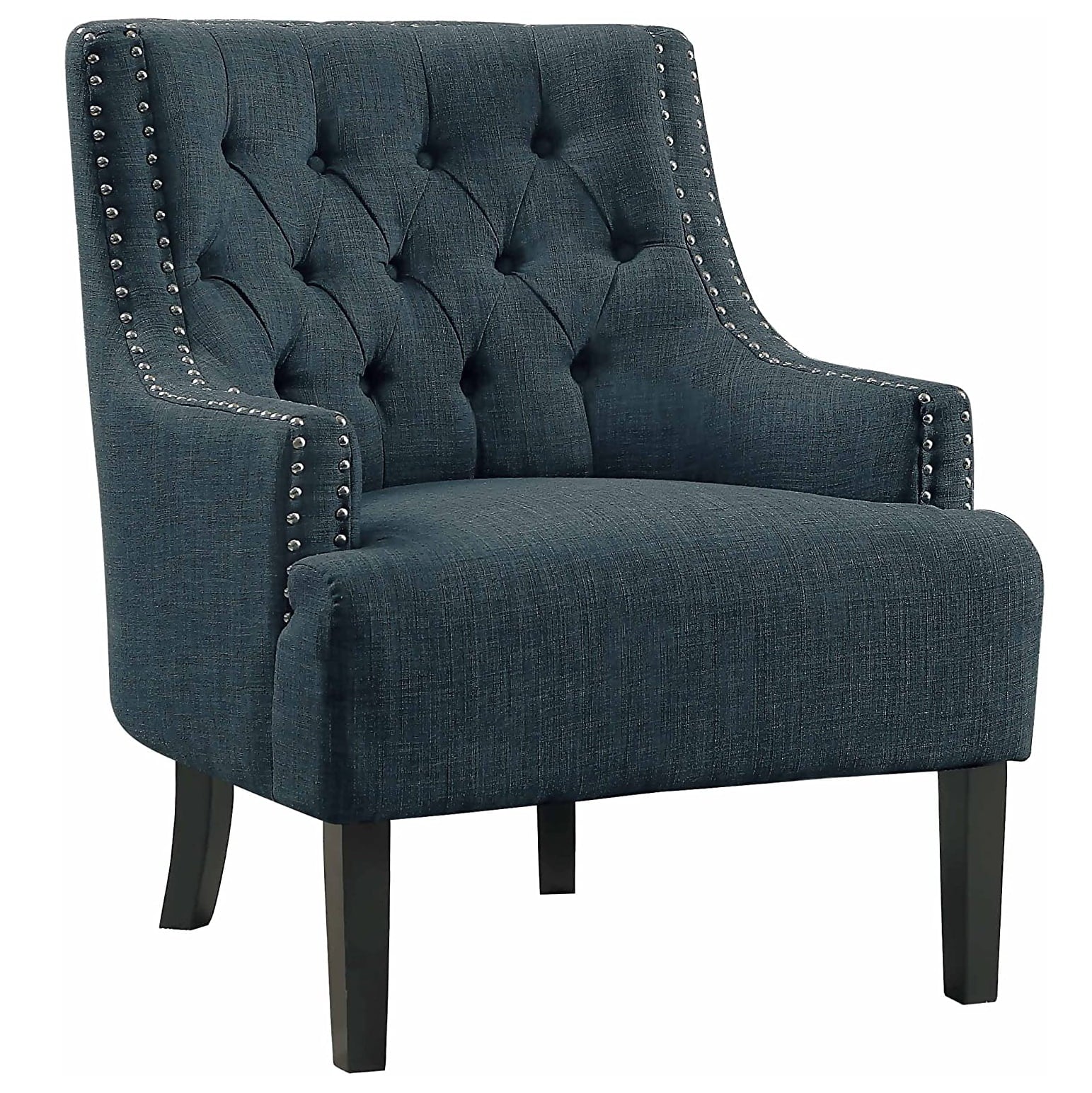 Lexicon Charisma Upholstered Accent Chair in Indigo
