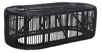 SAFAVIEH Jabez Coastal Oval Coffee Table, Natural