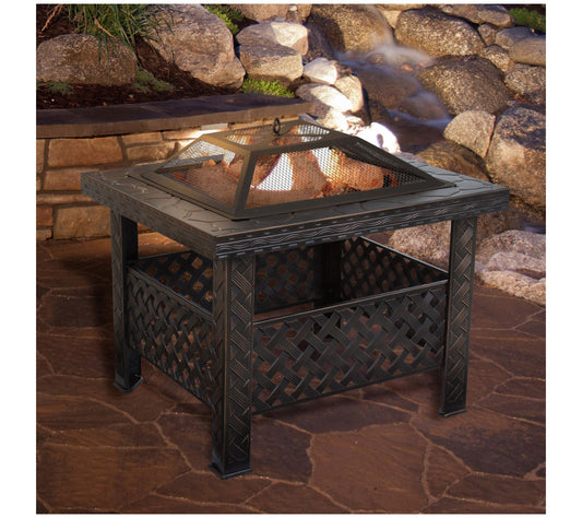 26" Woven Square Fire Pit