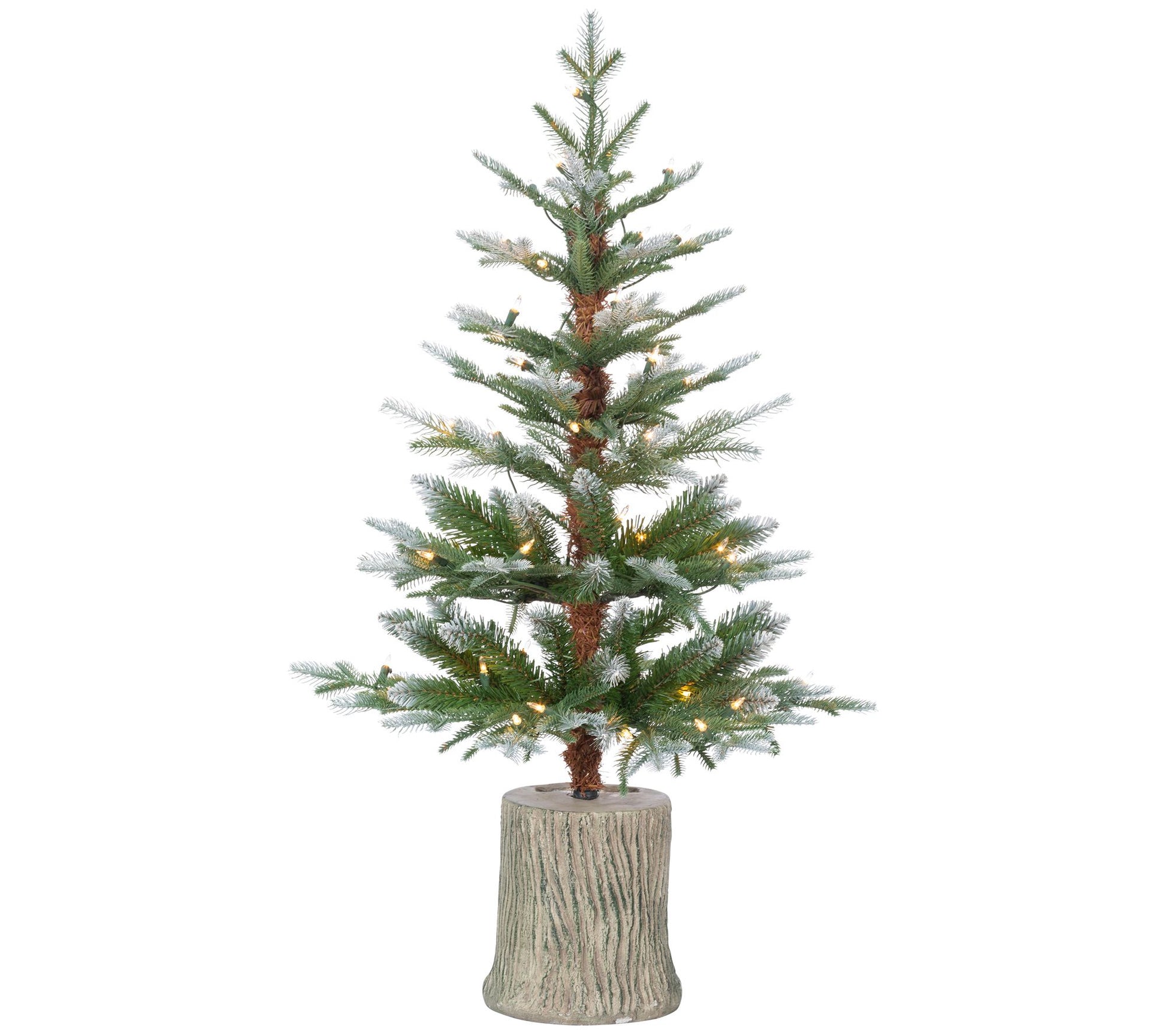 3-Ft High Potted Natural Cut Frosted Pine Tree by Sterling Co