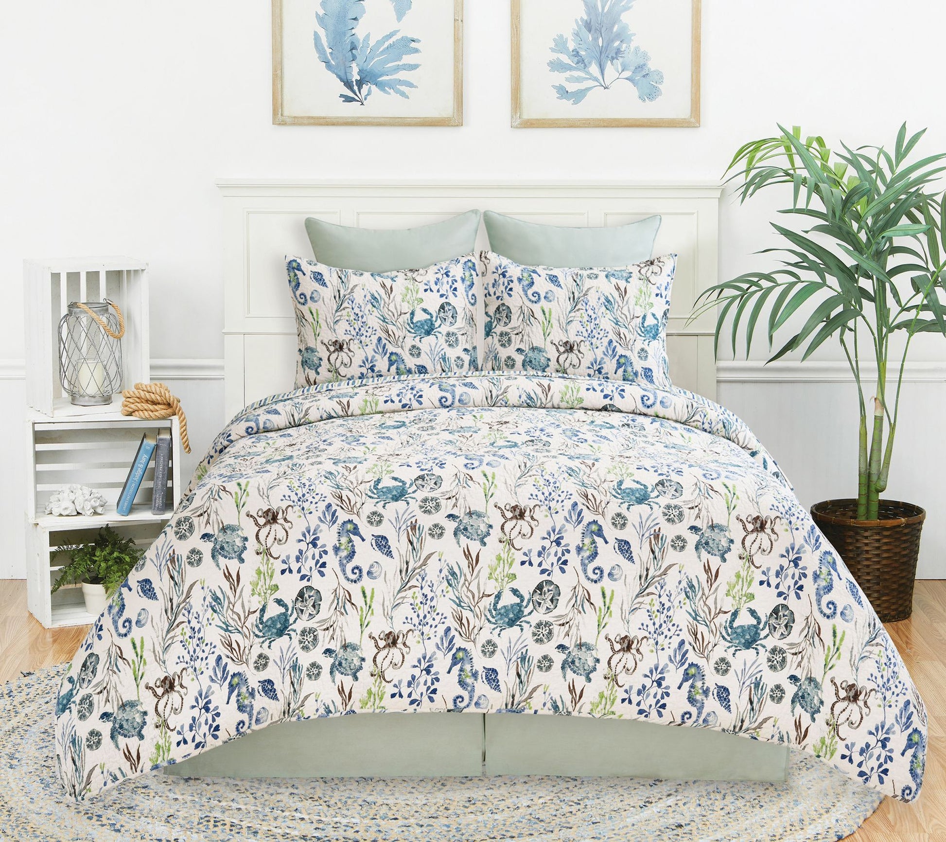 Crescent Bay 2-Piece Cotton Twin Quilt Set by Valerie