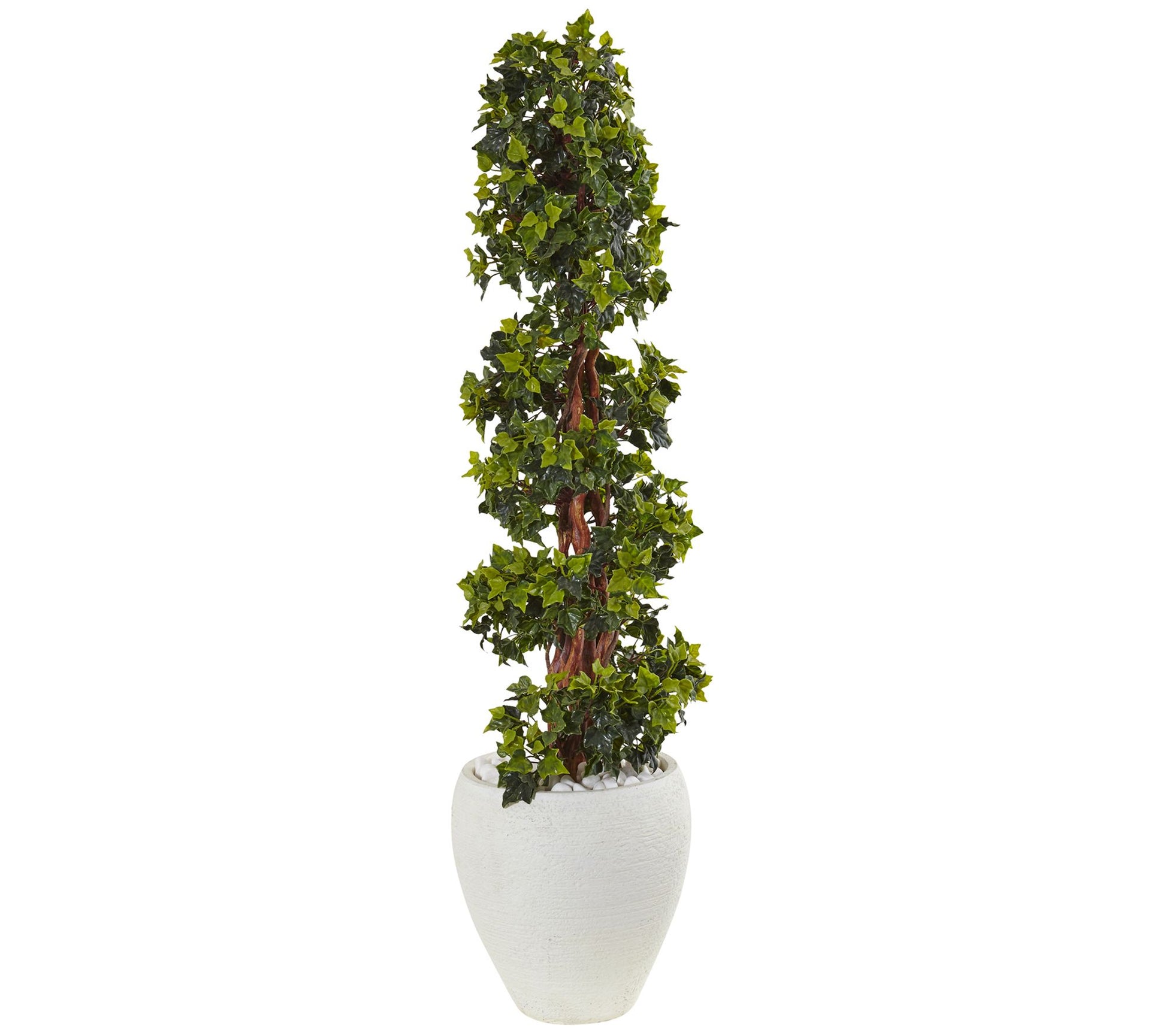 4' English Ivy Topiary Tree in Planter by Nearly Natural