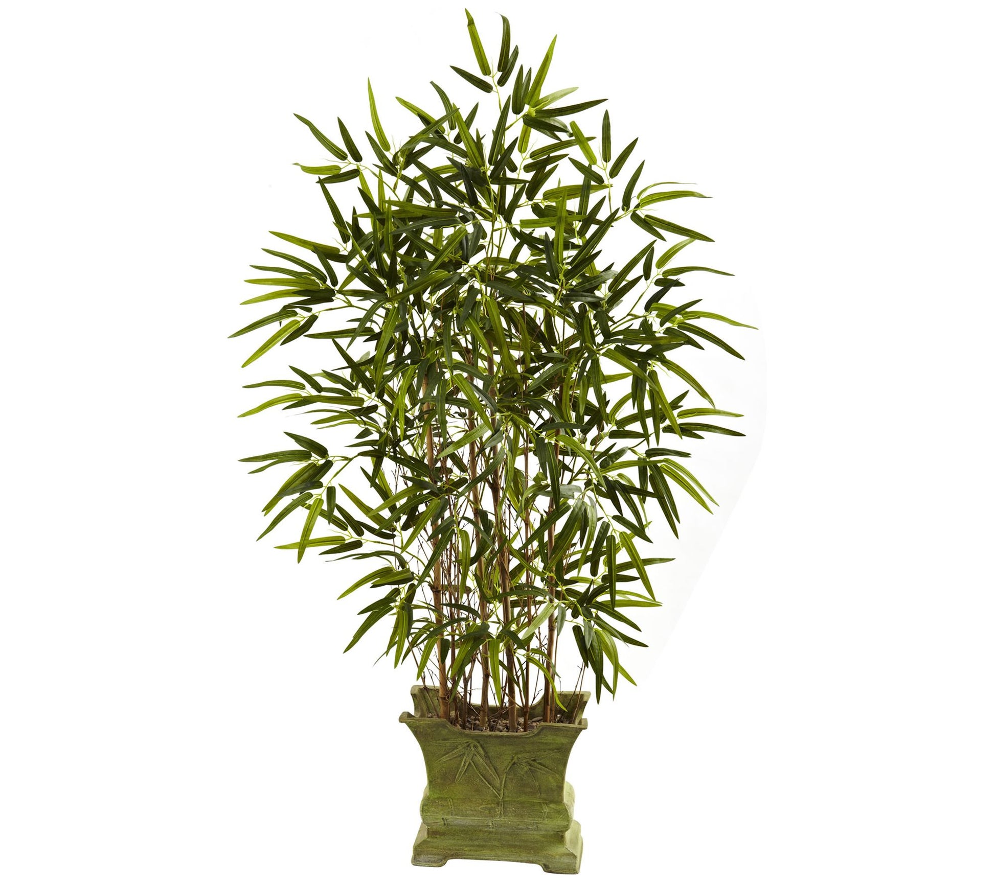 45" Bamboo Tree with Decorative Planter by Nearly Natural