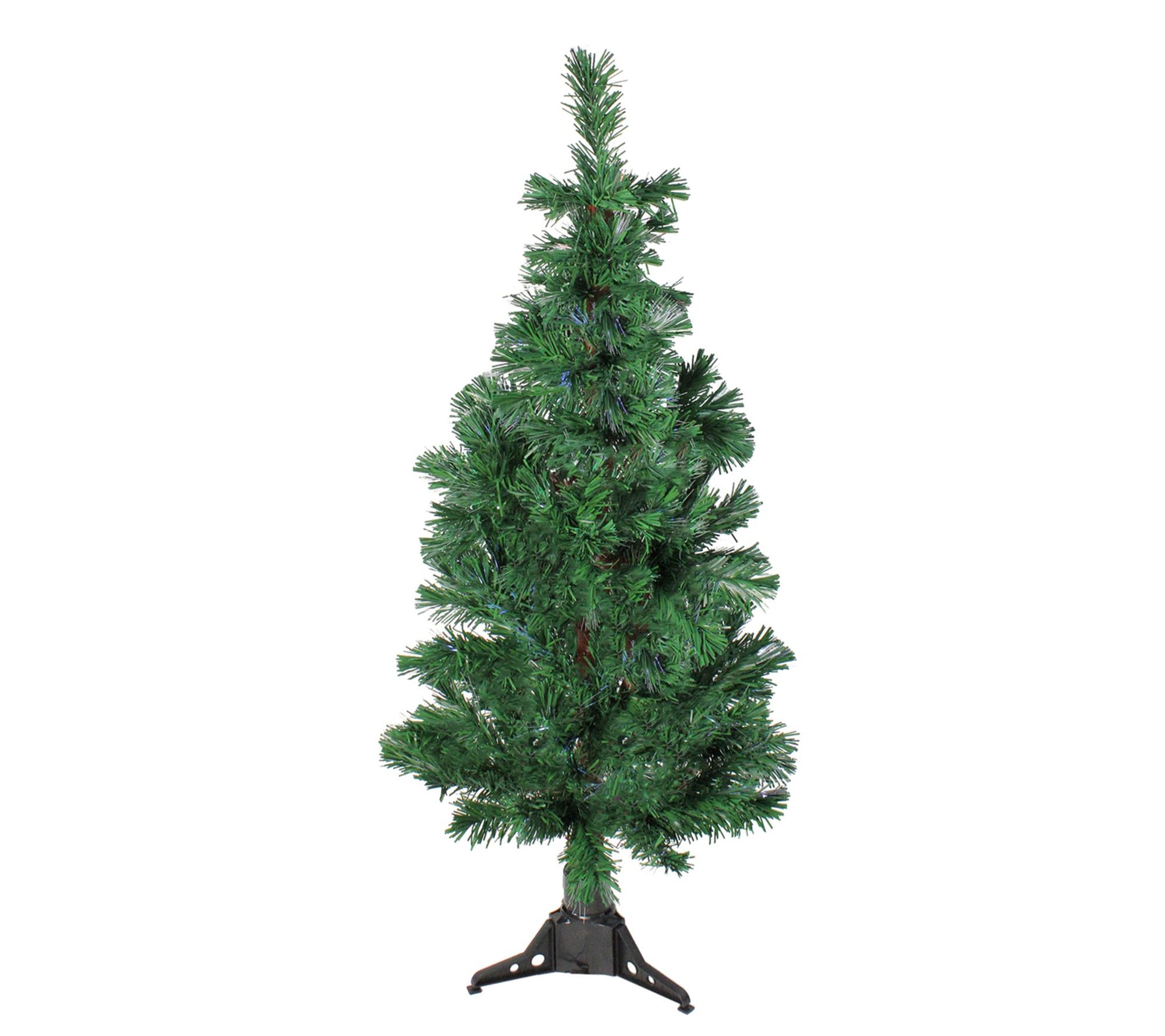 DAK Pre-Lit Fiber Optic Spiral Pine Christmas Tree