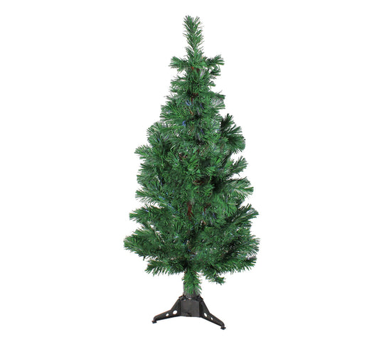 DAK Pre-Lit Fiber Optic Spiral Pine Christmas Tree