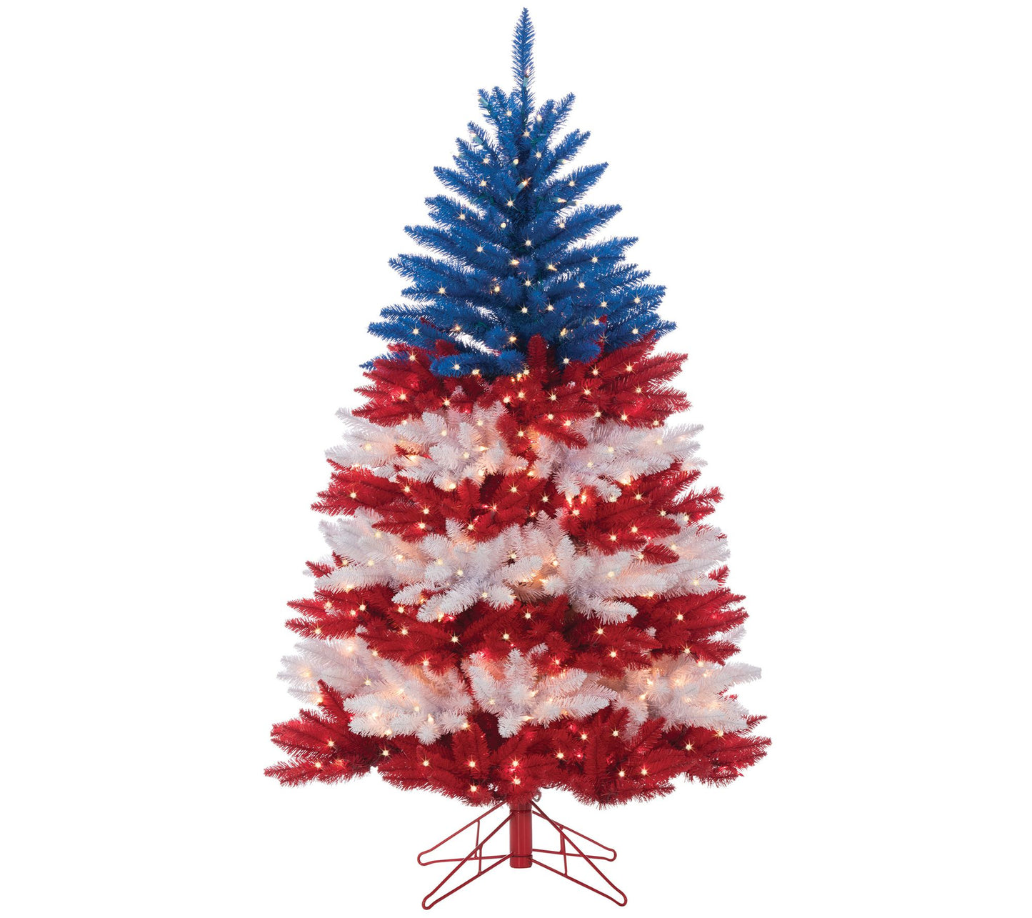 5' Patriotic American Tree in Red, White and Blue
