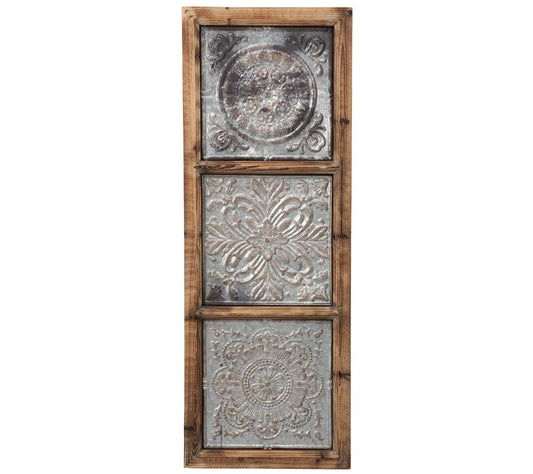 Foreside Home & Garden Punched Metal Vertical Wall Art