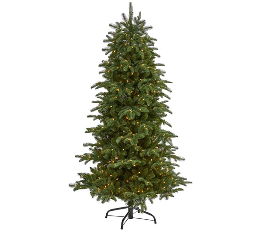 6' Lit Fir Christmas Tree by Nearly Natural