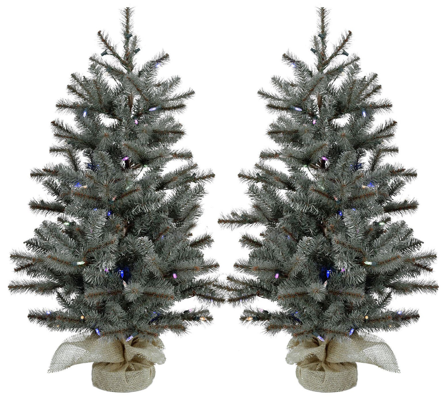 Fraser Hill Farm Set of Two 3-Ft. Heritage Pine Artificial Tre