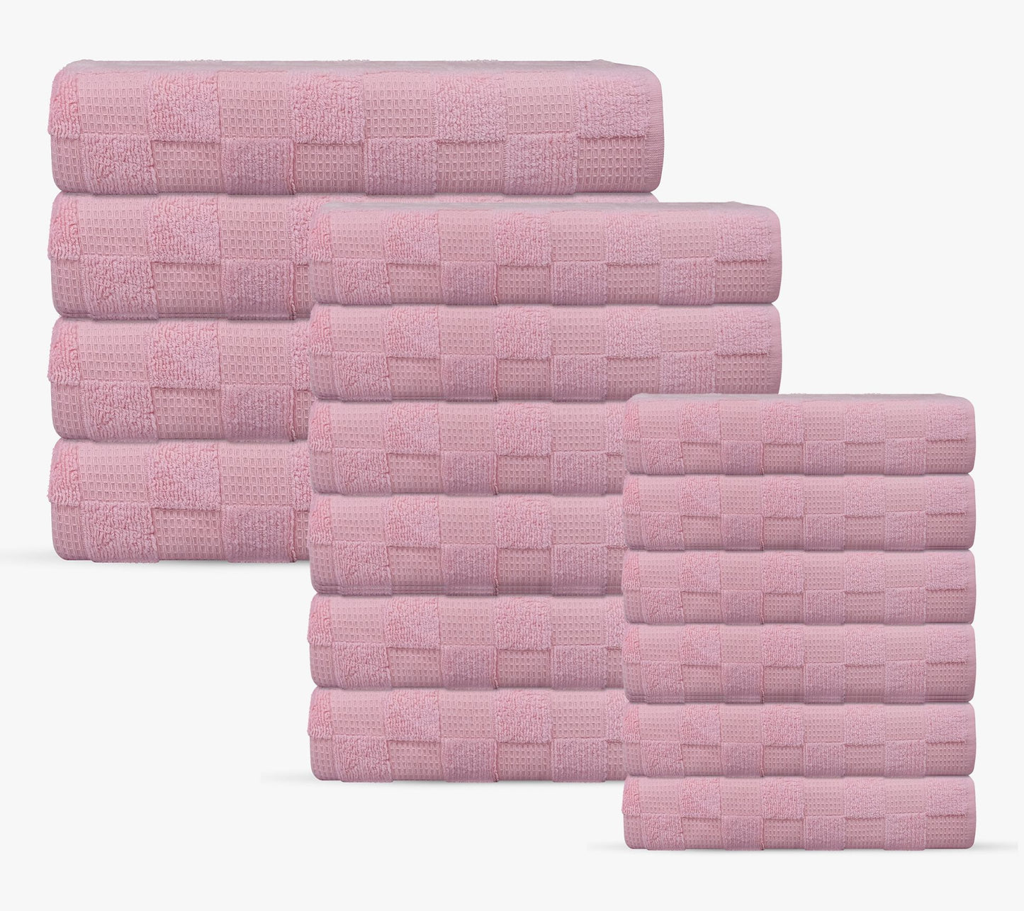 Depera Home Waffle Terry 16 pcs Turkish TowelsSet