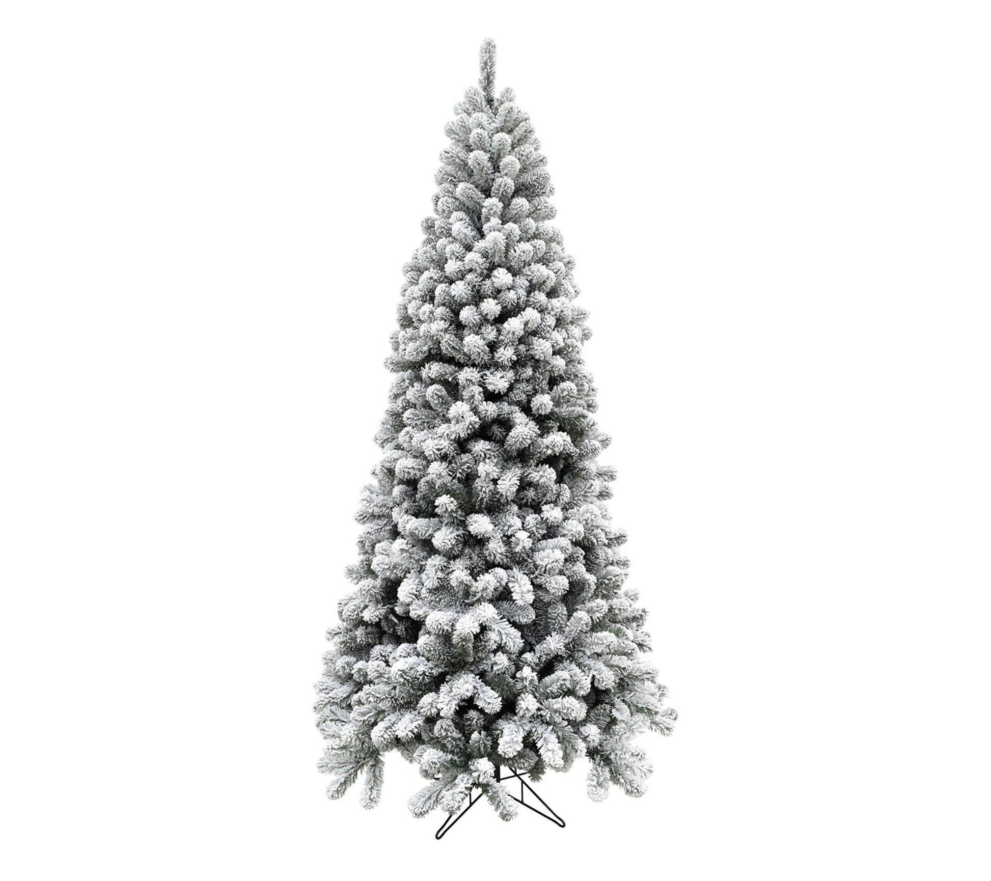 Fraser Hill Farm 9-Ft. Flocked Alaskan Pine Christmas Tree