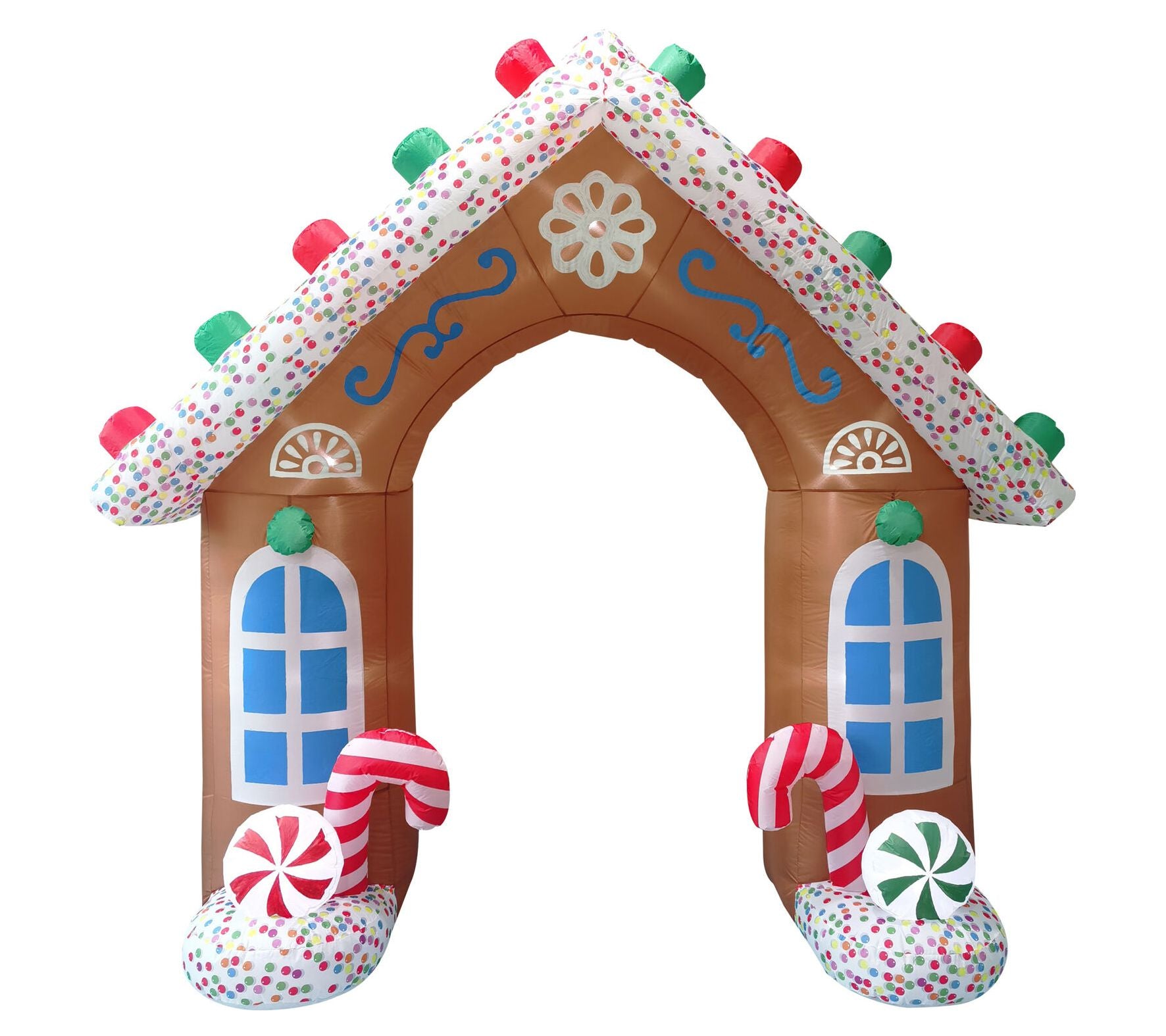 Fraser Hill Farm 8-Ft. Tall Prelit GingerbreadArch Inflatable