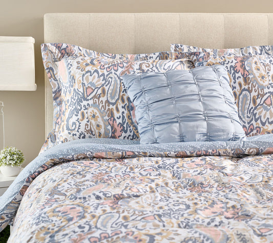 Cotton Paisley Reversible Comforter Set - King by Kim Gravel