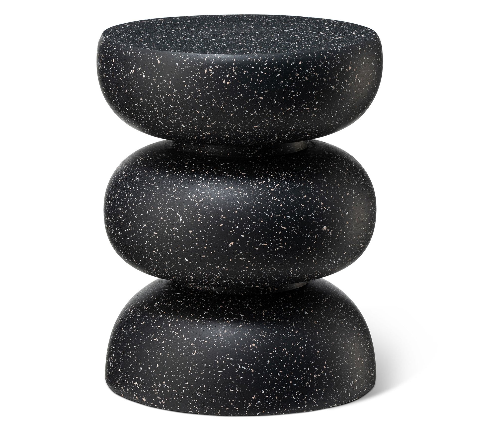 Glitzhome 18" Sphere Stack Faux Terrazzo GardenStool / Table