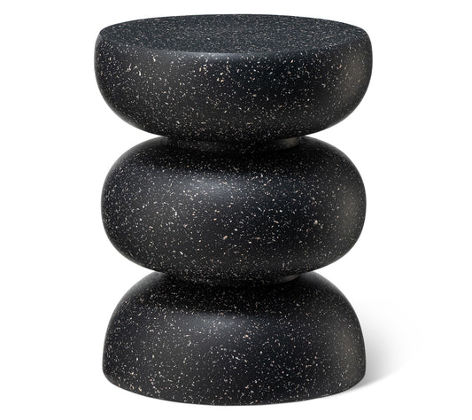 Glitzhome 18" Sphere Stack Faux Terrazzo GardenStool / Table