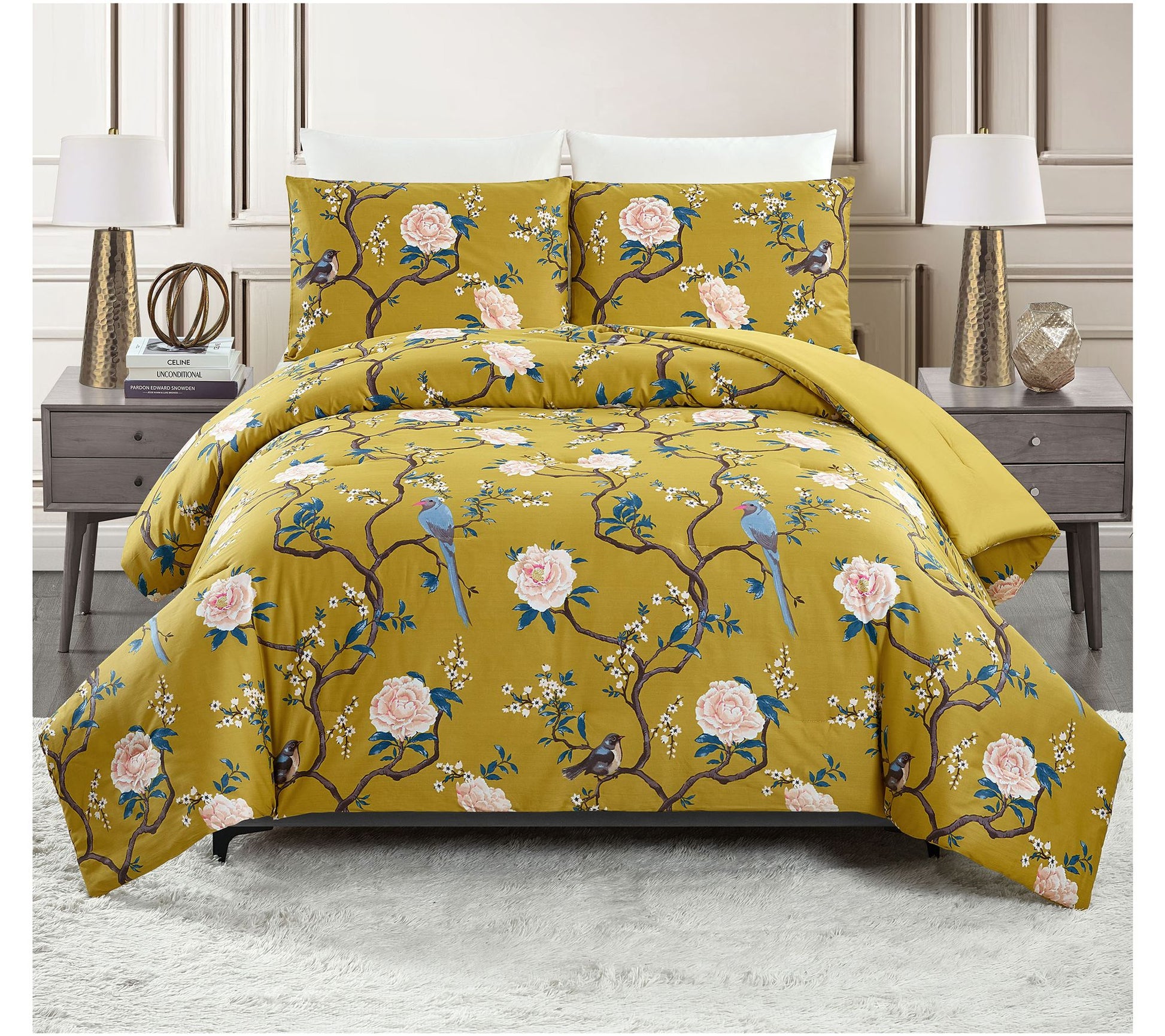 Dee Ocleppo Bird Chinoiserie 3pc Full/Queen Comforter Set
